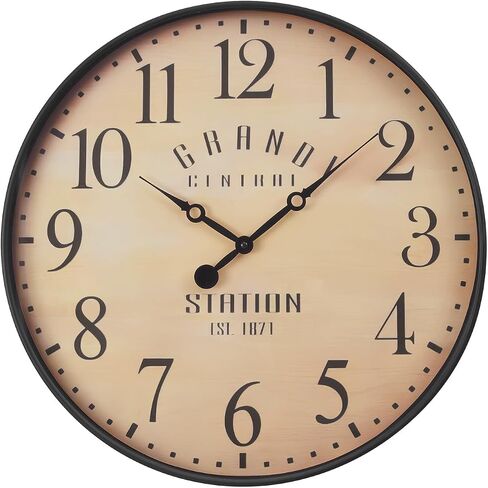 Monarch Specialities I 9053 Clocks ، 20 "مستديرة ، ساعة حائط ، بني عتيق ، انتقالي in Saudi Arabia