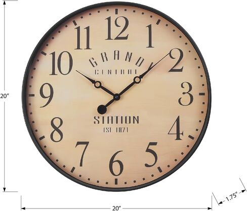 Monarch Specialities I 9053 Clocks ، 20 "مستديرة ، ساعة حائط ، بني عتيق ، انتقالي in Saudi Arabia