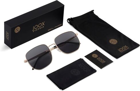 JOOX Trendy Oversized Square Sunglasses for Women Men Classic Metal Hexagon Sun Glasses Ladies UV400 Protection Shades in Kuwait