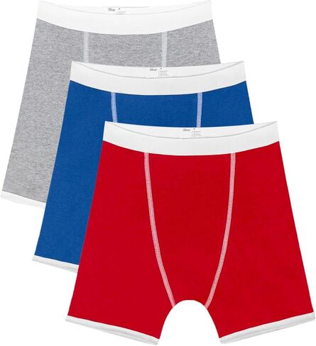 44043-3PK - 3 Pack Men's Baby Rib Boxer Brief - Comfortable, Supportive in Kuwait