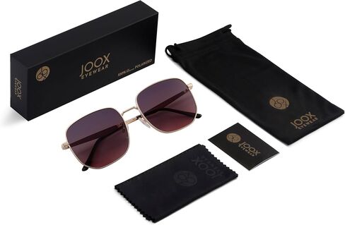 JOOX Trendy Oversized Square Sunglasses for Women Men Classic Metal Hexagon Sun Glasses Ladies UV400 Protection Shades in Kuwait