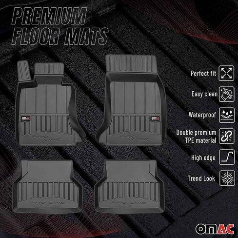 Omac Premium Cargo Mats Liner لـ BMW 5 Series G30 M5 F90 2017-2024 TPE Black in Kuwait