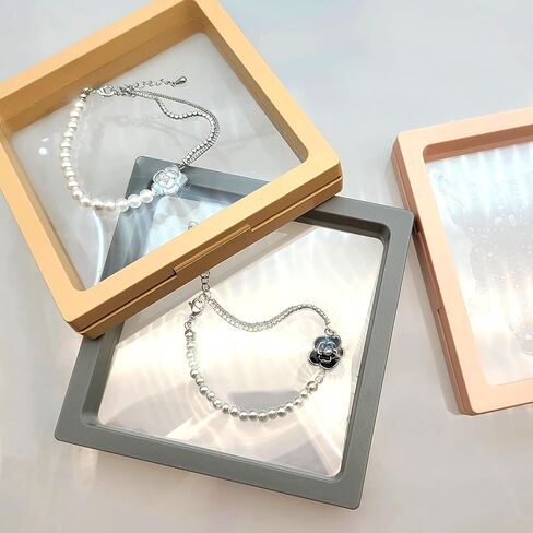 12pcs 3D Floating Frame Display Stand ، صندوق المجوهرات ، صندوق هدايا ، منظم زخرفة ، صندوق مجوهرات سفر صغير ، PE مضاد للأكسدة ، صندوق عرض معلق قابل للتكديس (متعدد الألوان ، 4.33 * 4.33) in Kuwait