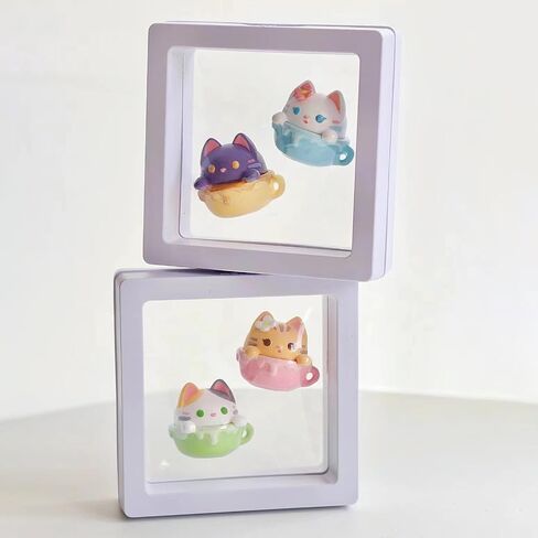 12pcs 3D Floating Frame Display Stand ، صندوق المجوهرات ، صندوق هدايا ، منظم زخرفة ، صندوق مجوهرات سفر صغير ، PE مضاد للأكسدة ، صندوق عرض معلق قابل للتكديس (متعدد الألوان ، 4.33 * 4.33) in Kuwait