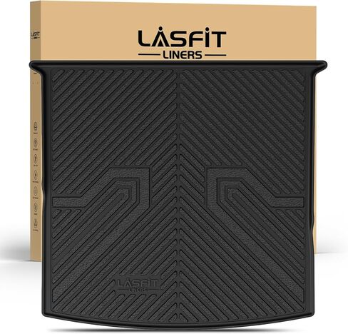 LASFIT Cargo Mat and Backrest Mat for Mazda CX-90 / CX 90 PHEV 2024 2025 7&8 Seats(Not for 6 Seats) TPE Custom Fit All Weather Trunk Mat Liner Waterproof CX90/CX90 PHEV Cargo Tray Accessories, Black in Kuwait