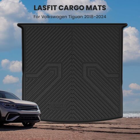 LASFIT Cargo Mat and Backrest Mat for Mazda CX-90 / CX 90 PHEV 2024 2025 7&8 Seats(Not for 6 Seats) TPE Custom Fit All Weather Trunk Mat Liner Waterproof CX90/CX90 PHEV Cargo Tray Accessories, Black in Kuwait