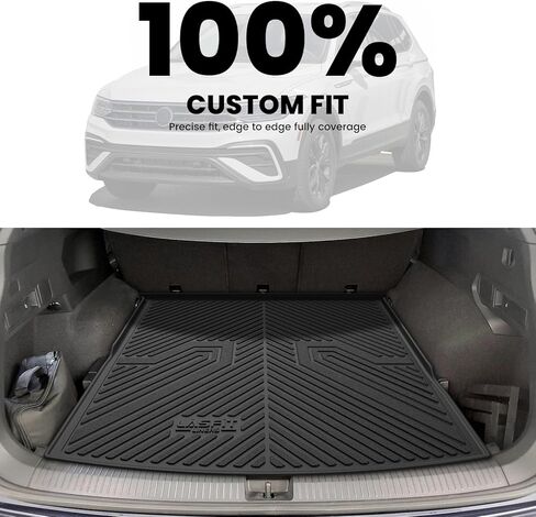 LASFIT Cargo Mat and Backrest Mat for Mazda CX-90 / CX 90 PHEV 2024 2025 7&8 Seats(Not for 6 Seats) TPE Custom Fit All Weather Trunk Mat Liner Waterproof CX90/CX90 PHEV Cargo Tray Accessories, Black in Kuwait