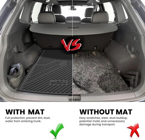 LASFIT Cargo Mat and Backrest Mat for Mazda CX-90 / CX 90 PHEV 2024 2025 7&8 Seats(Not for 6 Seats) TPE Custom Fit All Weather Trunk Mat Liner Waterproof CX90/CX90 PHEV Cargo Tray Accessories, Black in Kuwait