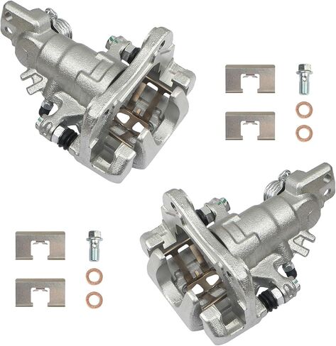 KUSATEC 19B2069 19B2068 Rear Disc Brake Caliper with Bracket fit for Acura TSX 2004-2008; Honda Accord 1998-2007, Both Driver Passenger Side in Saudi Arabia
