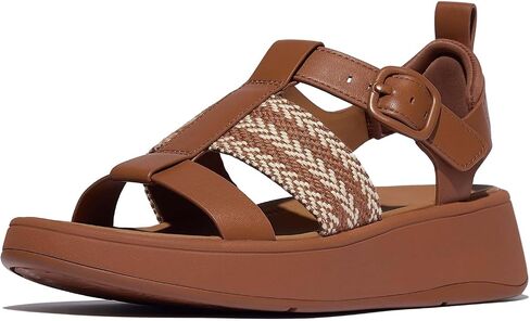 Fitflop Women F-Mode V-Weave/Leather Fisherman Sandals Wedge in Kuwait