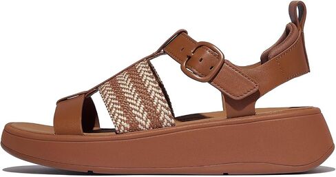 Fitflop Women F-Mode V-Weave/Leather Fisherman Sandals Wedge in Kuwait