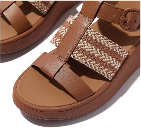 Fitflop Women F-Mode V-Weave/Leather Fisherman Sandals Wedge in Kuwait