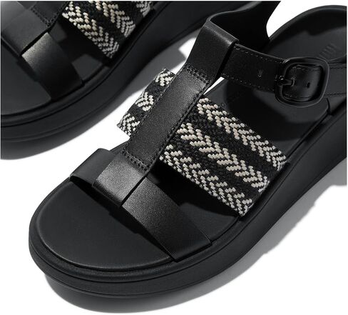 FitFlop Women's F-Mode V-Weave/Leather Fisherman Sandals Wedge in Saudi Arabia