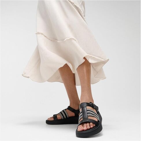 FitFlop Women's F-Mode V-Weave/Leather Fisherman Sandals Wedge in Saudi Arabia