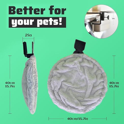 Cat Desk Bed,Desk Cat Perch,Cats cave Bed Large,Steel Frame,15 inch,Load 50 LBS,Comfortable Pet Bed,Ultra-Soft Fabric Removable Machine Washable,Modern Pet Furniture in Kuwait