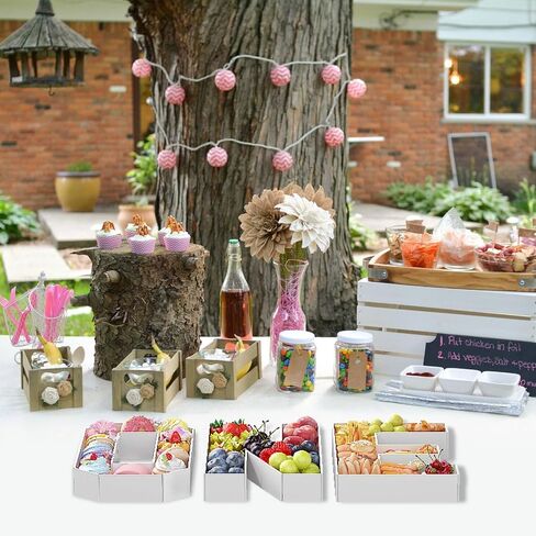 Charcuterie Letters HBD, 3 PCS 13.7" Fillable HBD Shaped Charcuterie Board Letters Paper Mache Cardboard Letters Food Trays for Snacks Cupcake Kids Birthday Party Decorations in Kuwait