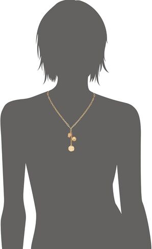 Lucky Brand Real Gold Plated 2 Layer Pendent Imitation Pearl & Fireball Necklace in Saudi Arabia