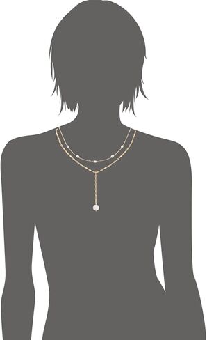 Lucky Brand Real Gold Plated 2 Layer Pendent Imitation Pearl & Fireball Necklace in Saudi Arabia