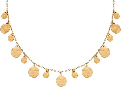 Lucky Brand Real Gold Plated 2 Layer Pendent Imitation Pearl & Fireball Necklace in Saudi Arabia