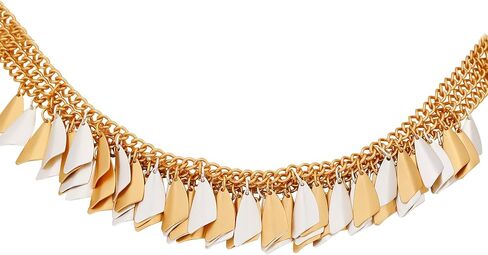 Lucky Brand Real Gold Plated 2 Layer Pendent Imitation Pearl & Fireball Necklace in Saudi Arabia