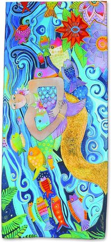 Laurel Burch Women Artistic Scarf Scarves Cats Mermaid in Kuwait