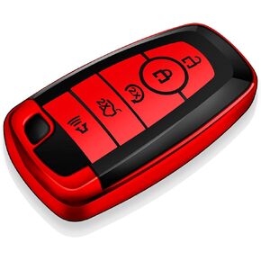 Tukellen for Ford Key Fob Cover Soft TPU Full Protection Key Case Compatible with Fusion Explorer Escape F150 F250 F350 F450 F550 Mustang Edge Maverick Expedition Lincoln Aviator (Blue, 4 Buttons) in Saudi Arabia