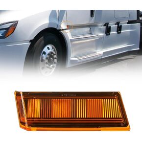 Amber Led Side Marker Turn Signal Lights for Freightliner Cascadia Side Marker Foot Step Light 2018-2024，Left in Saudi Arabia