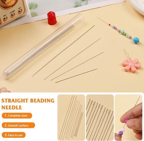 UOOU 30 PCS مجموعة إبر الديكور ، 10 أحجام إبر حبة بذور العين الكبيرة ، وصنع المجوهر in Kuwait
