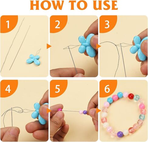 UOOU 30 PCS مجموعة إبر الديكور ، 10 أحجام إبر حبة بذور العين الكبيرة ، وصنع المجوهر in Kuwait