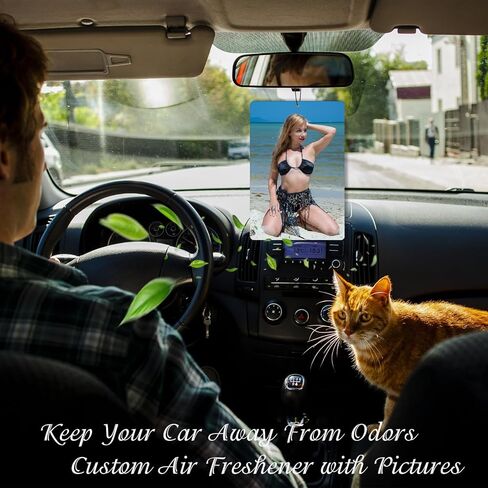 Custom Air Fresheners with Picture - Personalized Double-Sided Print Photo Air Freshener for Boy Friend Gifts, Customized Air Freshener for Car Wardrobe Bathroom Hanging Decorate Ornaments in Saudi Arabia