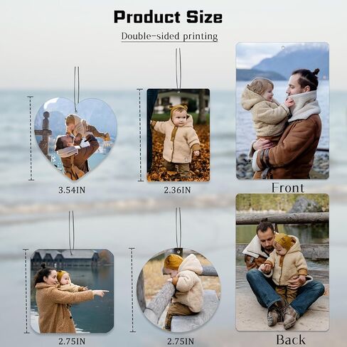 Custom Air Fresheners with Picture - Personalized Double-Sided Print Photo Air Freshener for Boy Friend Gifts, Customized Air Freshener for Car Wardrobe Bathroom Hanging Decorate Ornaments in Saudi Arabia