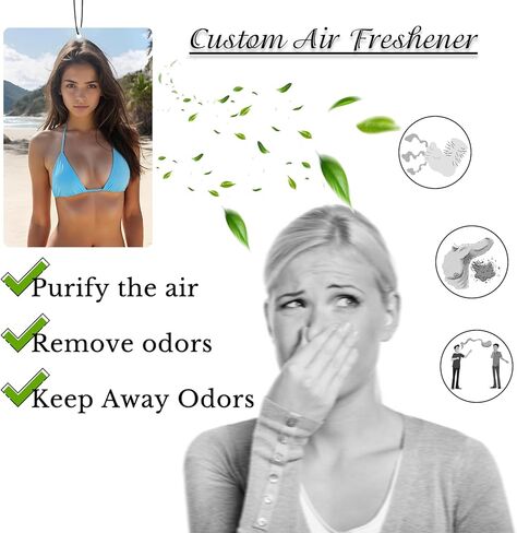 Custom Air Fresheners with Picture - Personalized Double-Sided Print Photo Air Freshener for Boy Friend Gifts, Customized Air Freshener for Car Wardrobe Bathroom Hanging Decorate Ornaments in Saudi Arabia