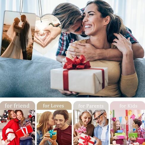 Custom Air Fresheners with Picture - Personalized Double-Sided Print Photo Air Freshener for Boy Friend Gifts, Customized Air Freshener for Car Wardrobe Bathroom Hanging Decorate Ornaments in Saudi Arabia