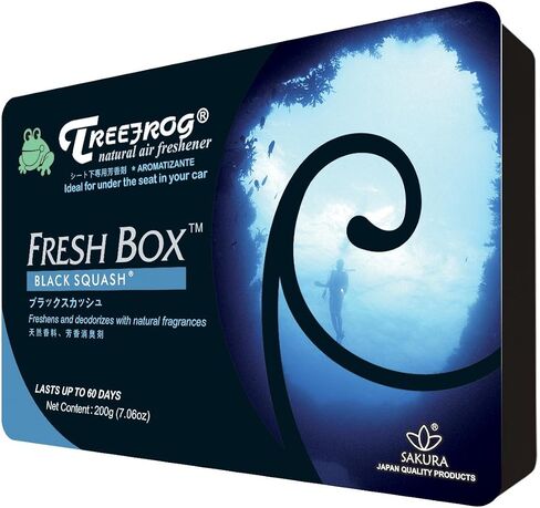 6 PK Tree Frog Squash Natural Air Gsuash ، Black ، JDM Freshener Xtreme Fresh in Kuwait