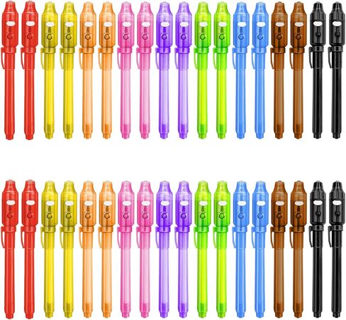8 PCS Spy Pens Invisible Ink Pen with UV Light Magic Marker for Secret Message, Invisible Ink Pen for 6-13 Year Old Boys Girls Party Birthday Christmas Halloween Goodies Gift Toy in Kuwait