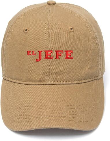 El Jefe Embroidered Mens Baseball Cap Cotton Washed Baseball Hat in Saudi Arabia