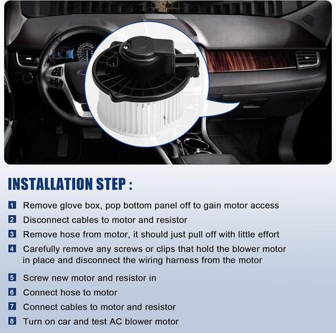 AC Blower Motor Fan FITS لعام 2014-2018 Subaru Forester ، 2012-2016 Impreza ، 2016-2017 Crosstrek ، 2013-2020 XV ، WRX ، 2010-2019 Legacy ، 2010-2019 Outback ، HVAC Heater Blower ، 700290 ، 72223-FJ001 in Kuwait