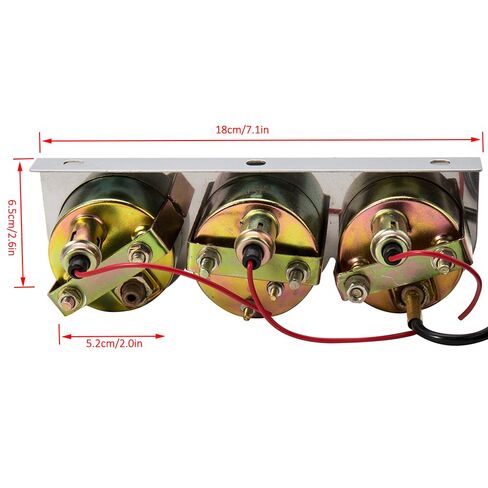 Triple Gauge Kit Oil/Volt/Water Gauge 2 '' Universal Chorme Fahrenheit درجة حرارة درجة حرارة درجة حرارة أجهزة قياس AMMETER مجموعة 3 في 1 Meter Auto (1) in Kuwait