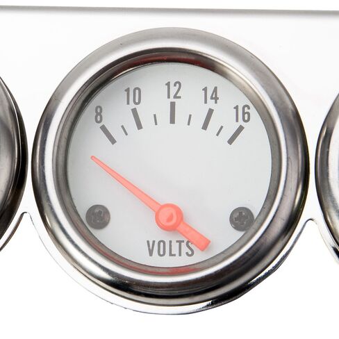 Triple Gauge Kit Oil/Volt/Water Gauge 2 '' Universal Chorme Fahrenheit درجة حرارة درجة حرارة درجة حرارة أجهزة قياس AMMETER مجموعة 3 في 1 Meter Auto (1) in Kuwait