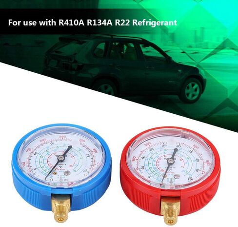 2pcs مكيف الهواء المبرد مقياس قياس الضغط العالي والمنخفض ل R410A R134A R22 التبريد in Kuwait