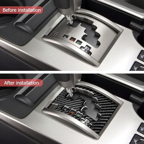 SUNJIKA Compatible with Center Console Carbon Fiber Gear Shifter Head Cover Panel Trim Sticker Interior Accessories for Toyota 4runner SUV 2010-2020 2021 2022 2023 2024 2025 (1pc Red) in Saudi Arabia