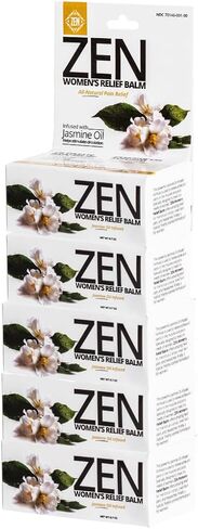 بلسم تخفيف الألم النسائي من ZEN - مسكن طبيعي تمامًا للآلام مع زيت الياسمين و11 زيتًا أساسيًا - يعمل بشكل رائع لتشنجات الدورة الشهرية وآلام الظهر والصداع والمفاصل وآلام العضلات - 0.7 أونصة (عبوة من قطعة واحدة) in Saudi Arabia