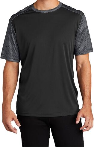 Mafoose Mens Digital Camo Hex Colorblock Moisture Wicking Athletic Training T-Shirt in Saudi Arabia