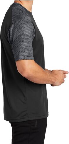 Mafoose Mens Digital Camo Hex Colorblock Moisture Wicking Athletic Training T-Shirt in Saudi Arabia