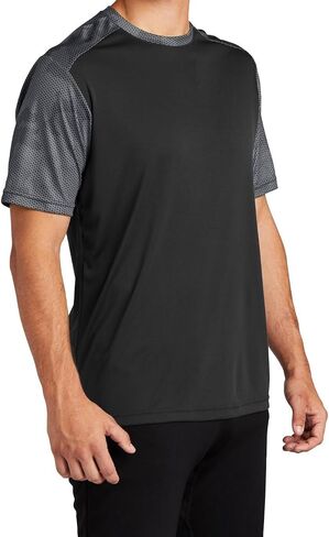 Mafoose Mens Digital Camo Hex Colorblock Moisture Wicking Athletic Training T-Shirt in Saudi Arabia