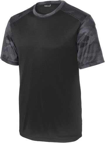 Mafoose Mens Digital Camo Hex Colorblock Moisture Wicking Athletic Training T-Shirt in Saudi Arabia