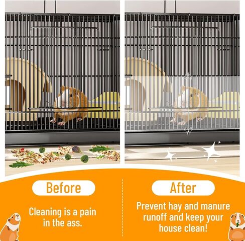 12 Pack Pet Cage Liner Protection Rabbit Cage Urine Guard Clear Cage Edge Liner Guinea Pig Side Lining Habitat Siding Small Animal Cage Accessories - Keep Litter in The Cage in Saudi Arabia