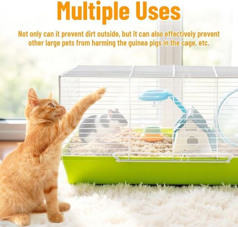 12 Pack Pet Cage Liner Protection Rabbit Cage Urine Guard Clear Cage Edge Liner Guinea Pig Side Lining Habitat Siding Small Animal Cage Accessories - Keep Litter in The Cage in Saudi Arabia