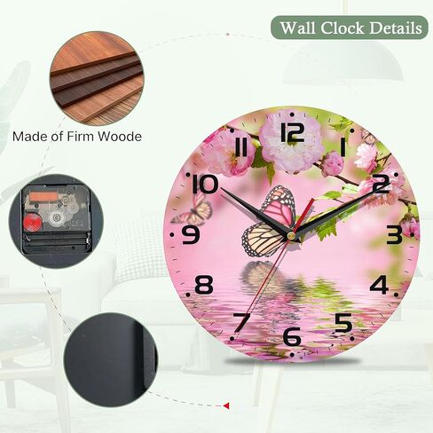 Wall Clocks,Black cat 10 Inch Wall Clock,Moon Small Battery Operated Wall Clocks Decorative for Kitchen/Living Room/Bedroom/Bathroom/Dining Room in Kuwait