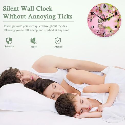 Wall Clocks,Black cat 10 Inch Wall Clock,Moon Small Battery Operated Wall Clocks Decorative for Kitchen/Living Room/Bedroom/Bathroom/Dining Room in Kuwait